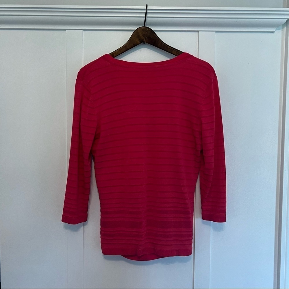 Chicho's Bright Pink Summer Cardigan and Matching Tee - Women's Size Small - Picture 7 of 8